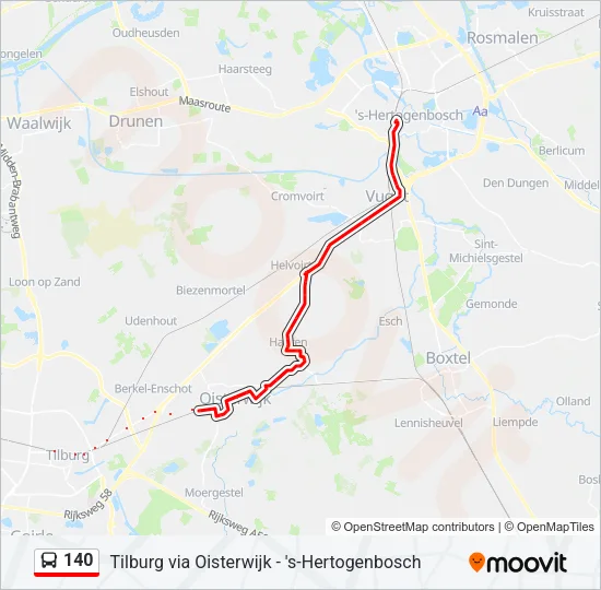 140 Bus Line Map