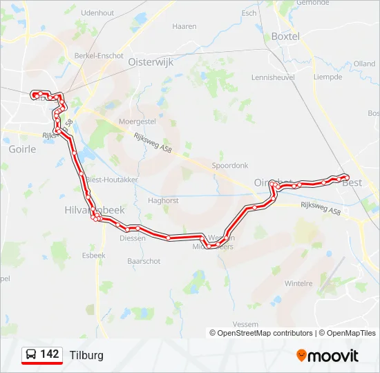 142 Bus Line Map