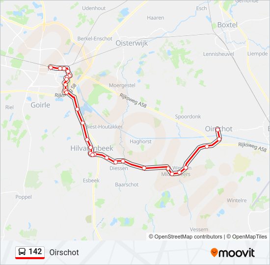 142 Bus Line Map
