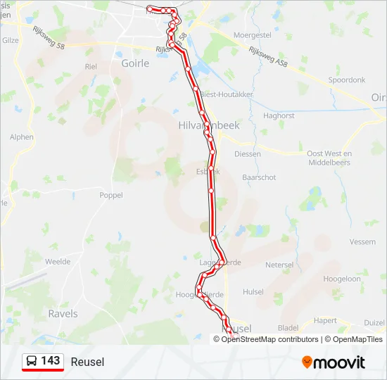 143 Bus Line Map