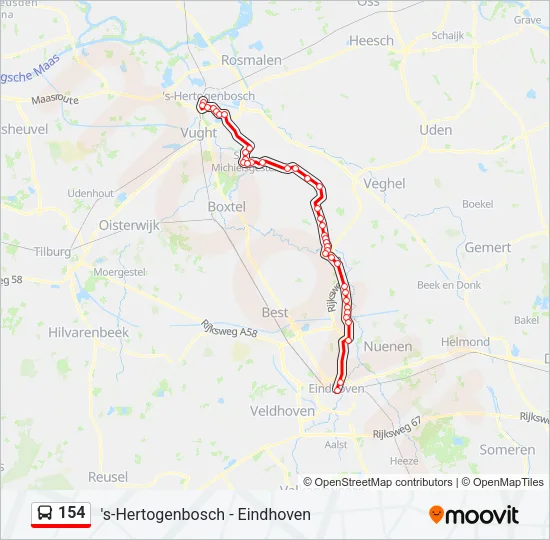 154 Bus Line Map