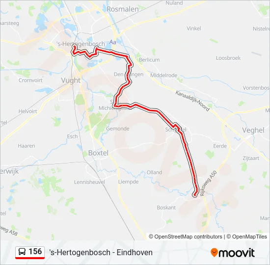 156 Bus Line Map