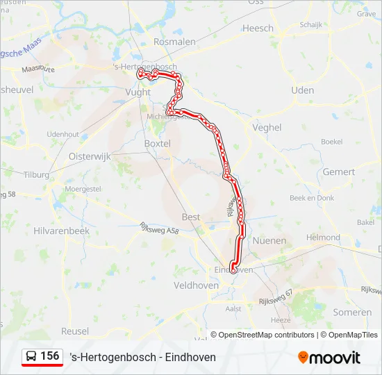 156 Bus Line Map