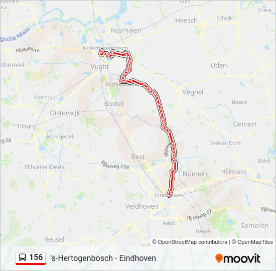 156 Bus Line Map