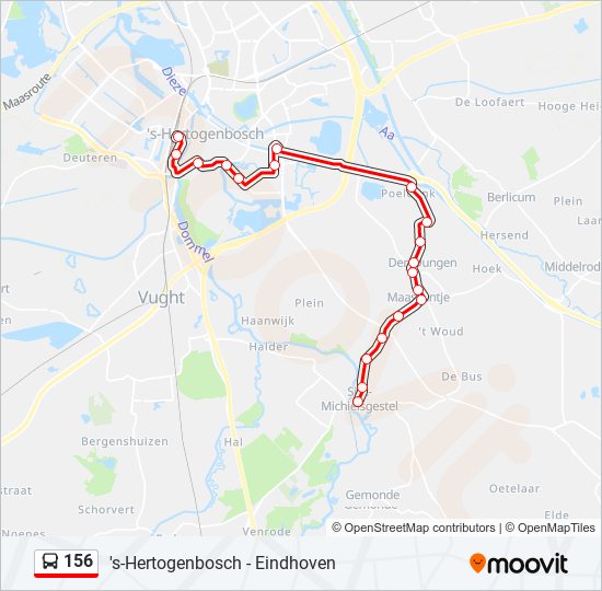 levering Ellende vos 156 Route: dienstregelingen, haltes en kaarten - Sint-Michielsgestel  (Bijgewerkt)