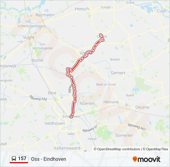 157 Bus Line Map