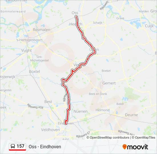 157 Bus Line Map