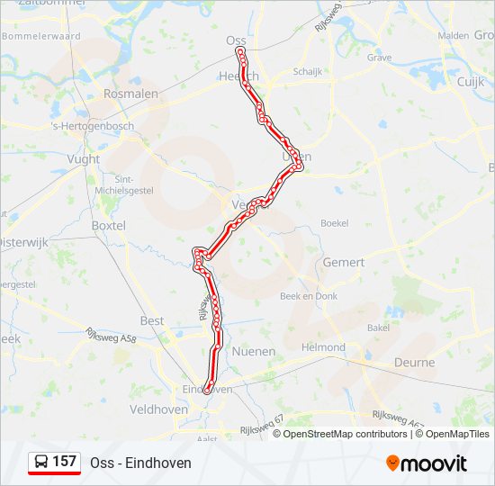 157 Route Schedules, Stops & Maps Oss (Updated)