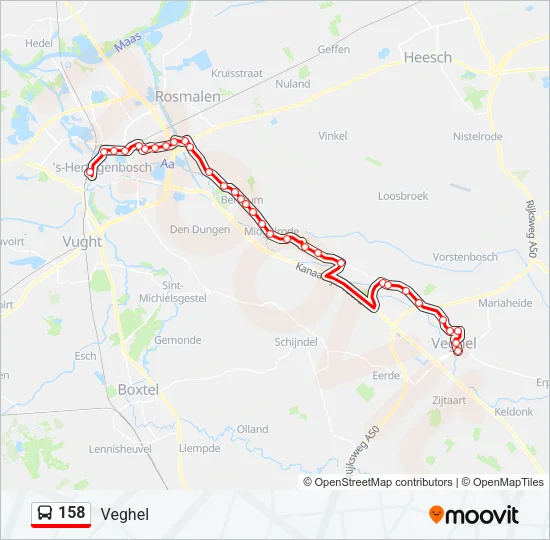 158 Bus Line Map