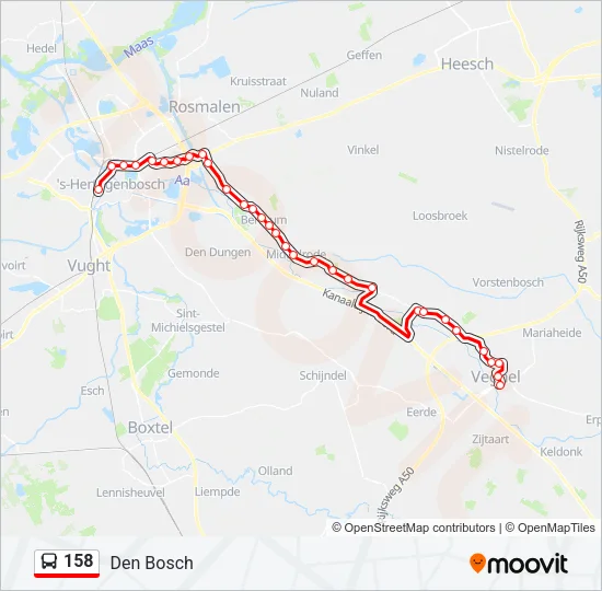 158 Bus Line Map