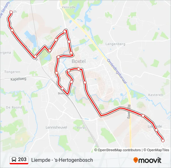203 Bus Line Map