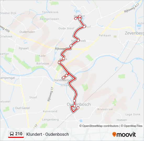 210 Bus Line Map