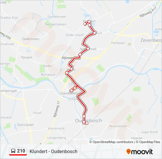 210 Bus Line Map