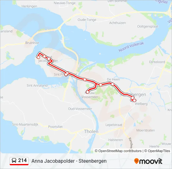 214 Bus Line Map