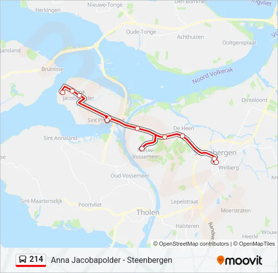 214 Bus Line Map