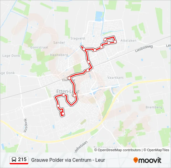 215 Bus Line Map
