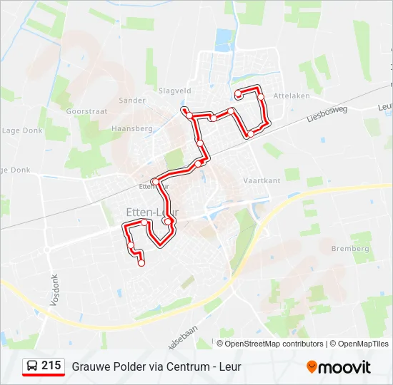 215 Bus Line Map