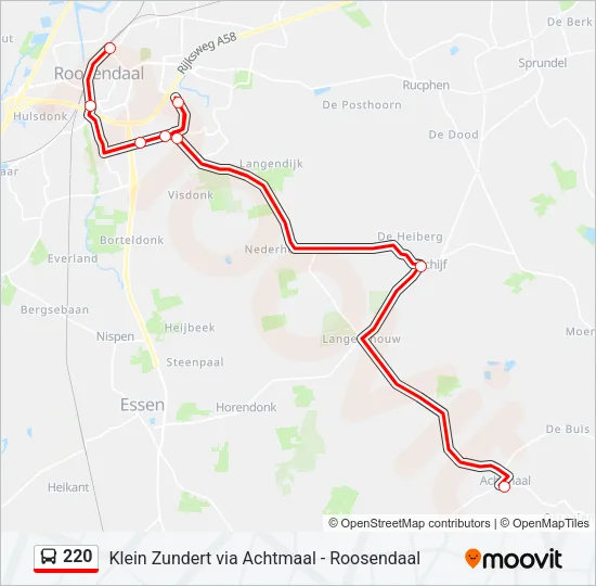 220 Bus Line Map