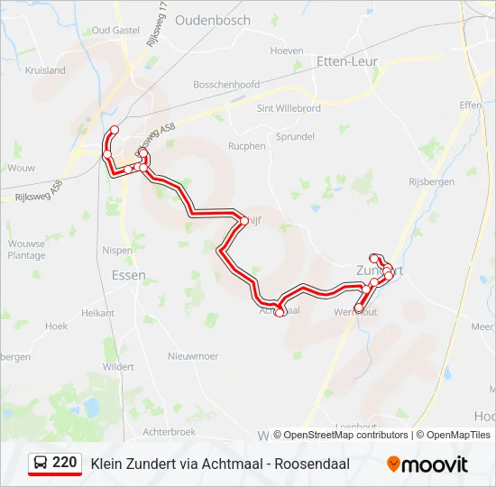 220 Bus Line Map