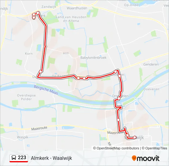 223 Bus Line Map