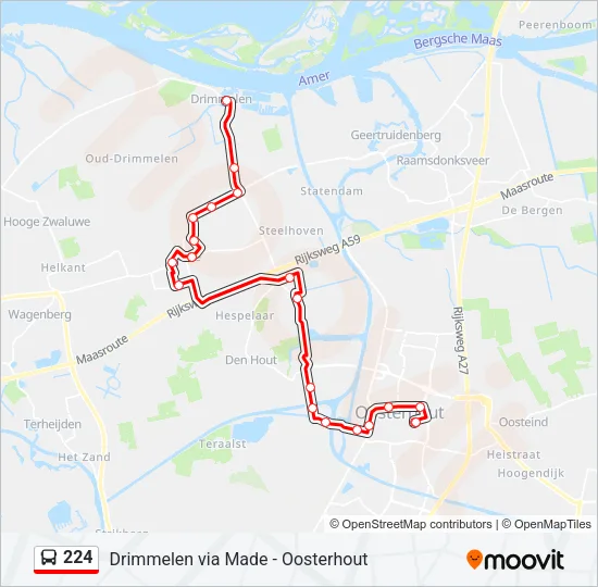 224 Bus Line Map