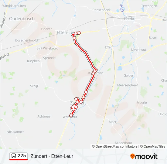 225 Bus Line Map
