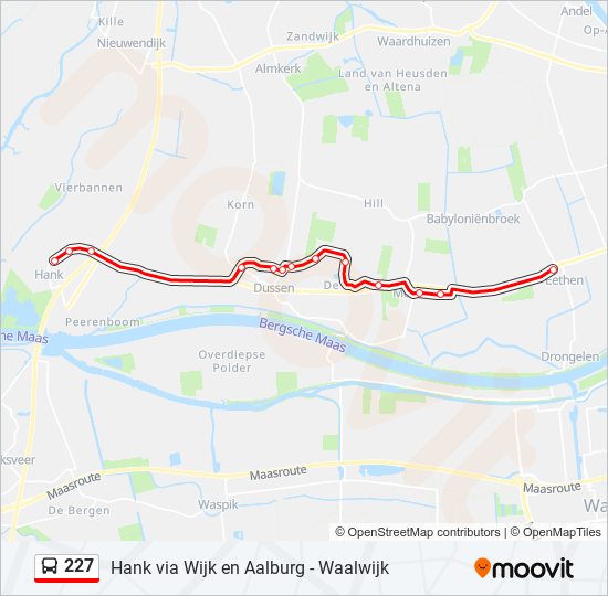 227 bus Line Map