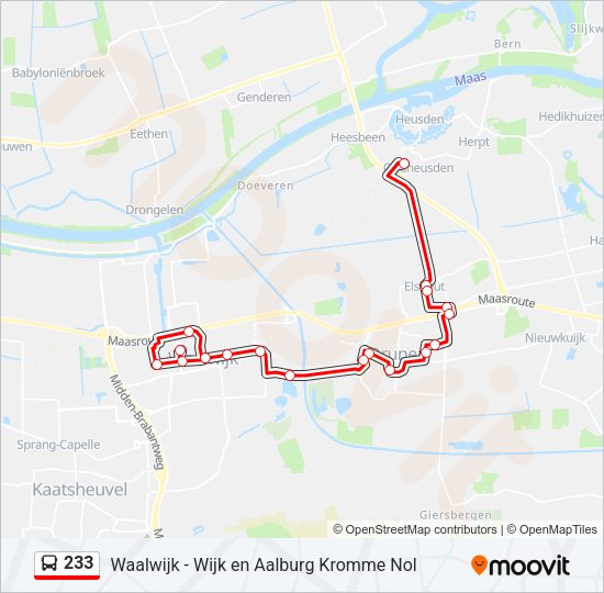 233 Bus Line Map