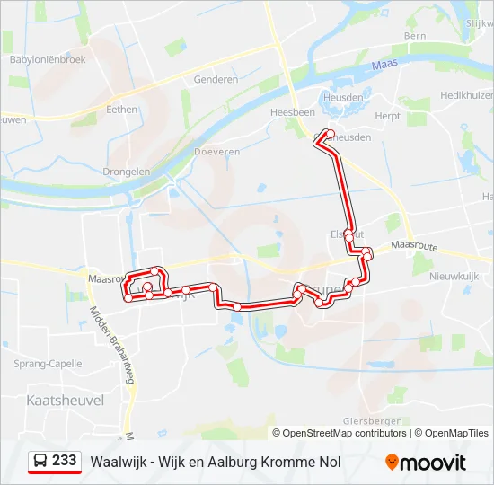 233 Bus Line Map