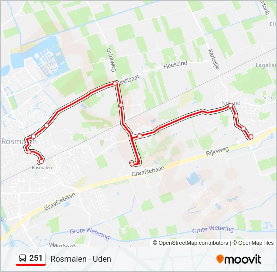 251 Bus Line Map