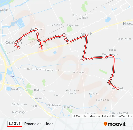 251 Bus Line Map