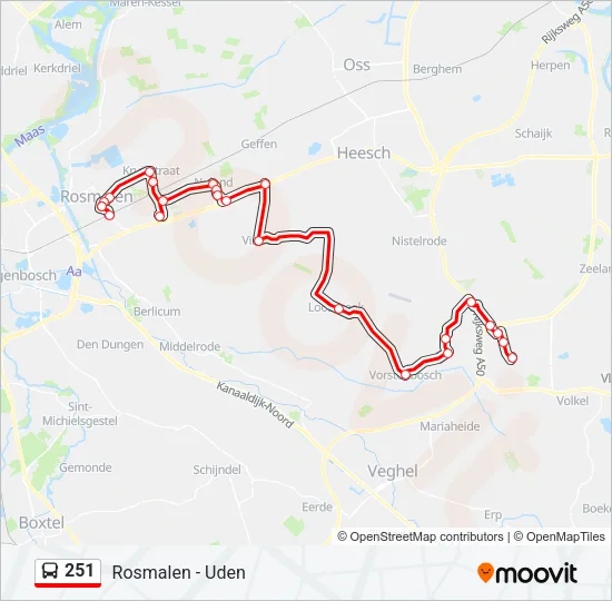 251 Bus Line Map