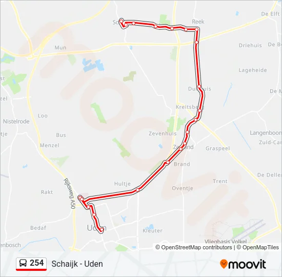 254 Bus Line Map