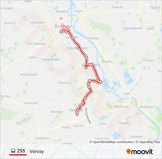 255 Bus Line Map