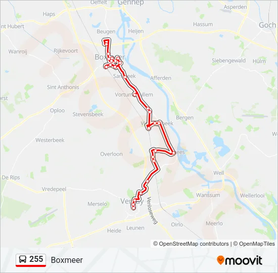 255 Bus Line Map