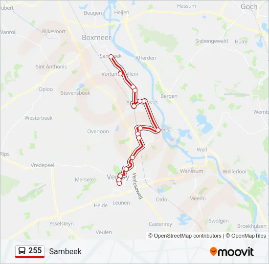 255 Bus Line Map