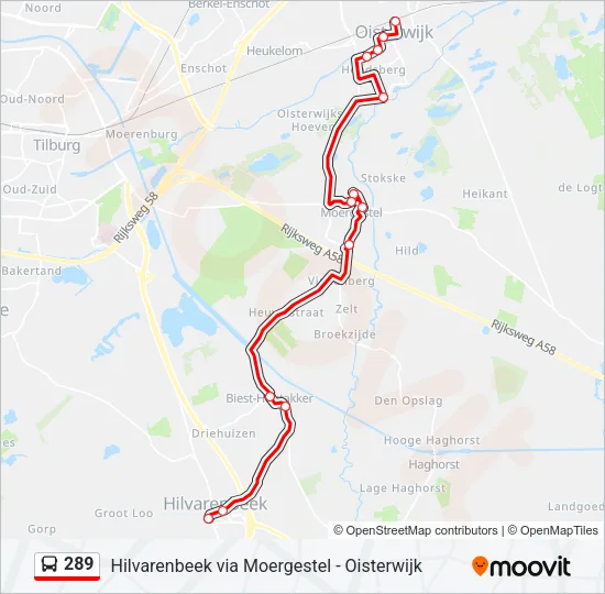 289 Bus Line Map