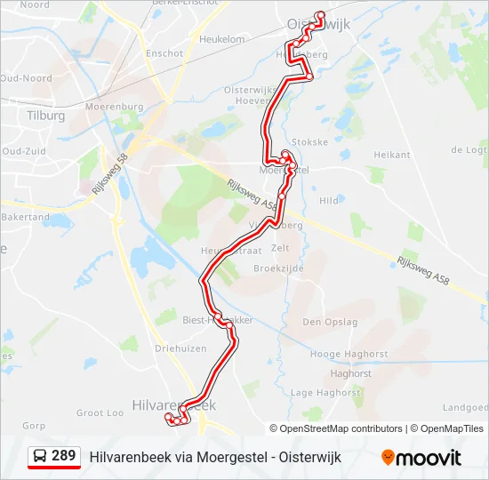 289 Bus Line Map