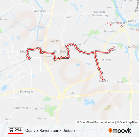 294 Bus Line Map