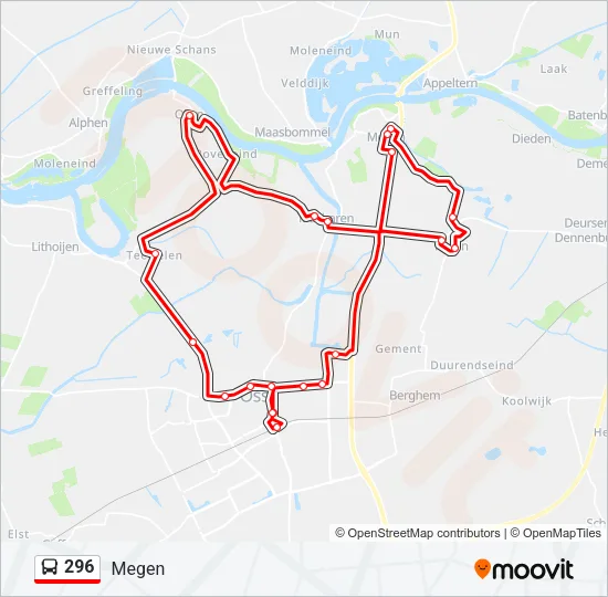 296 Bus Line Map