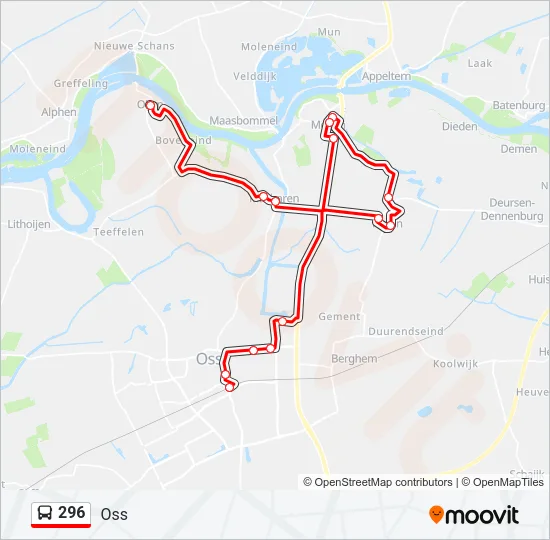 296 Bus Line Map