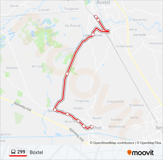 299 bus Line Map