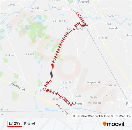 299 Bus Line Map