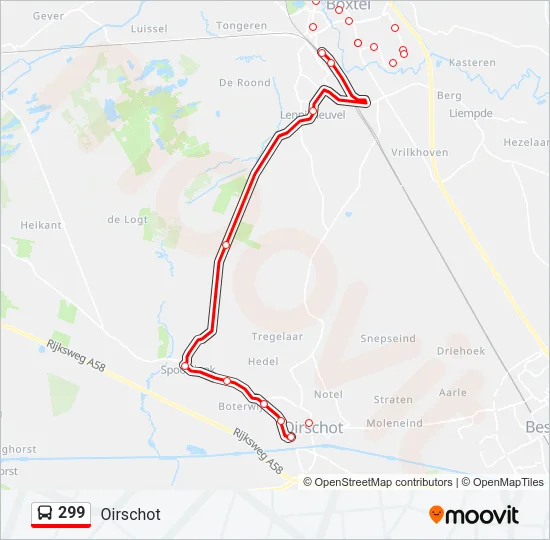 299 Bus Line Map