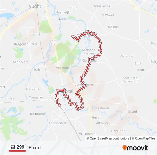 299 Bus Line Map