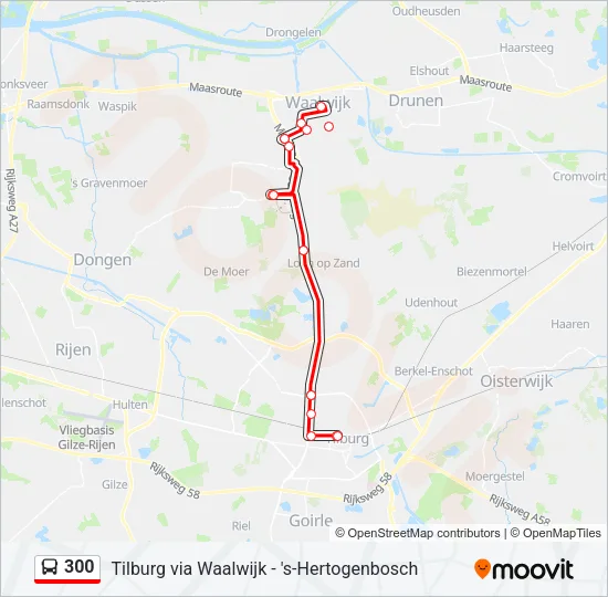 300 Bus Line Map