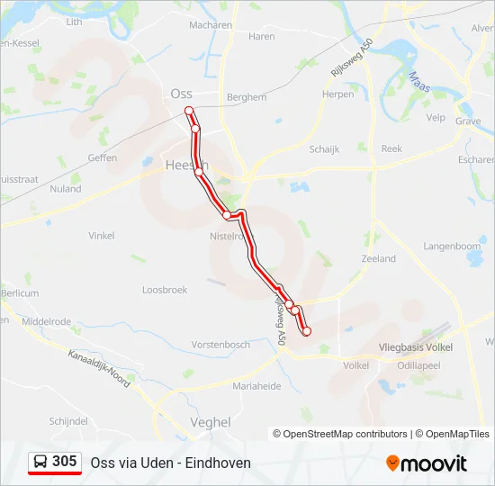 305 Bus Line Map