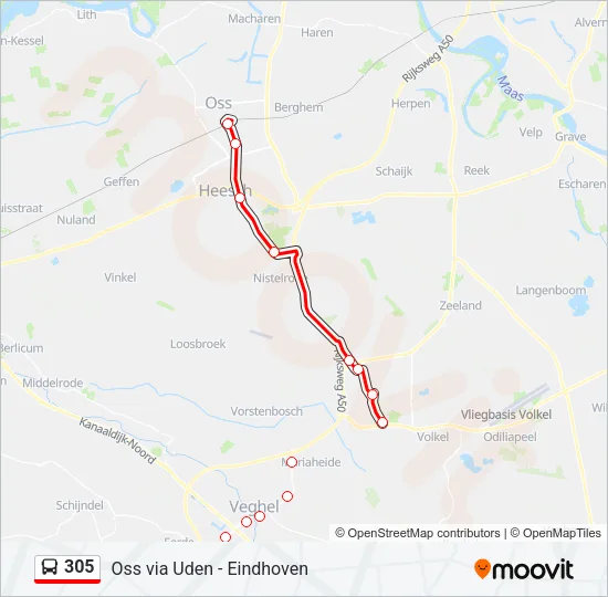 305 Bus Line Map