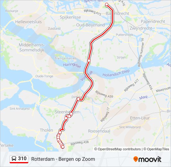 310 Bus Line Map