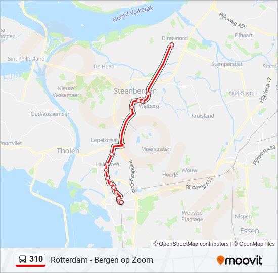 310 bus Line Map